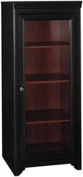 Antique Black Media Cabinet with Door A44137