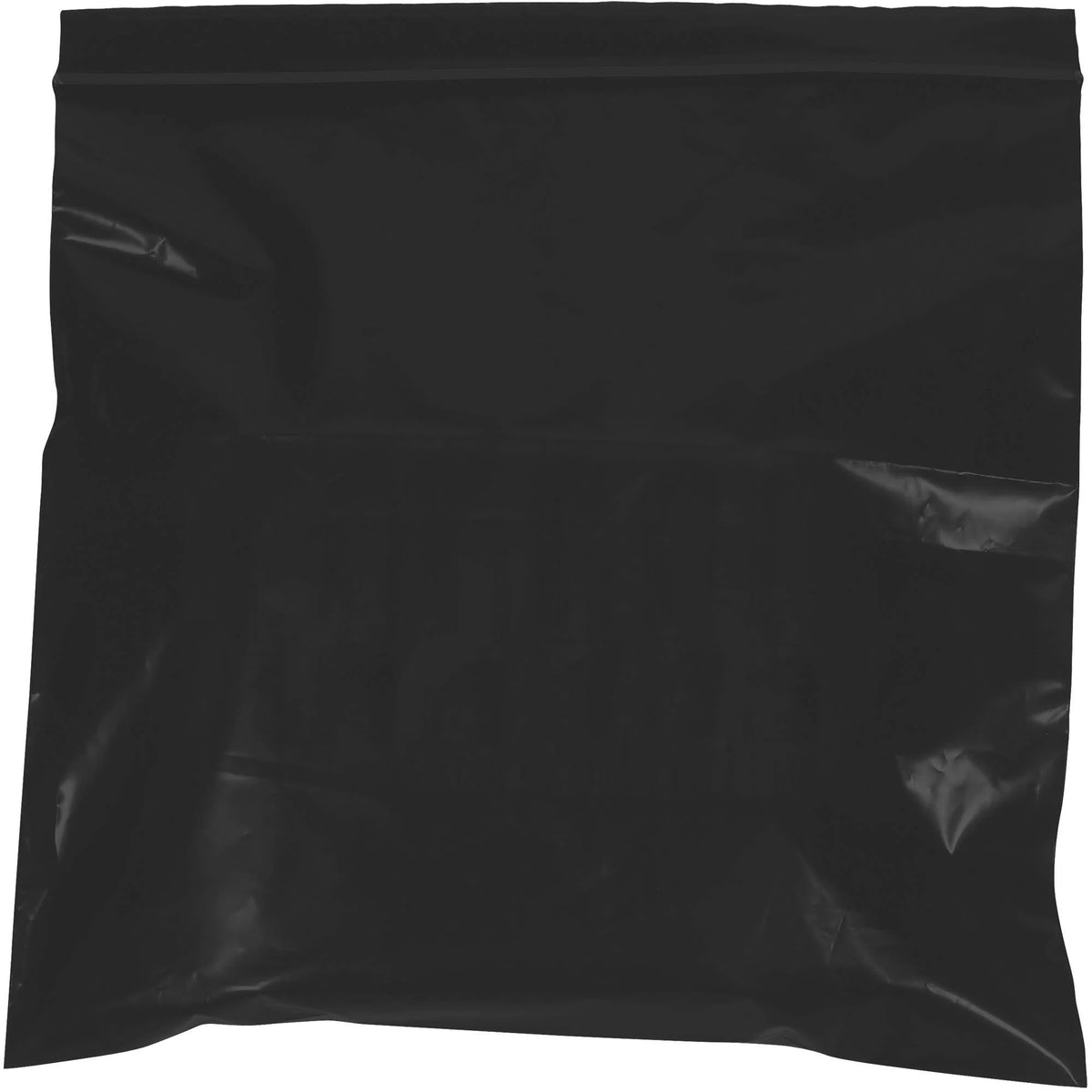 Reclosable 2 Mil Poly Bags 12x22 x 15x22 Black 1000/Case W614973