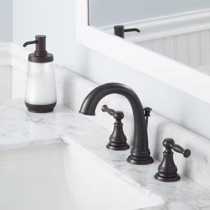 8 in. Widespread Double-Handle High-Arc Bathroom Faucet in Bronze X6649