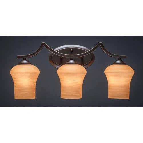 3 Light Bath Bar with Linen Glass Shade L9518