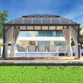 12'x16' Hardtop Aluminum Patio Gazebo with Aluminum Composite Double Roof Z66458