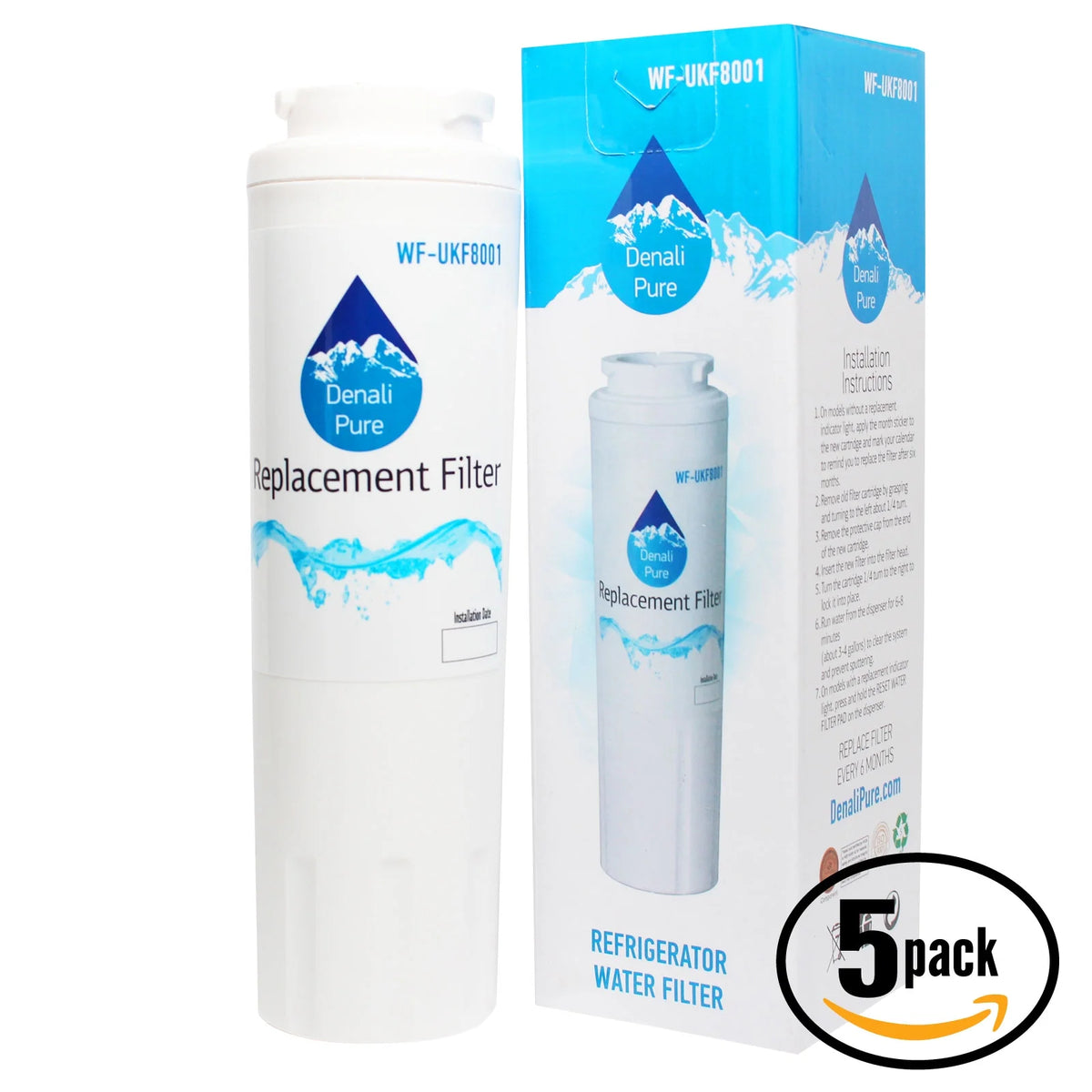 5-Pack Replacement Refrigerator Water Filter Cartridge L98676