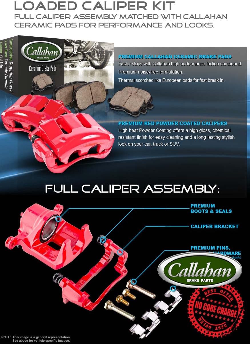 Red Powder Coated Calipers Ceramic Brake Pads Z6399