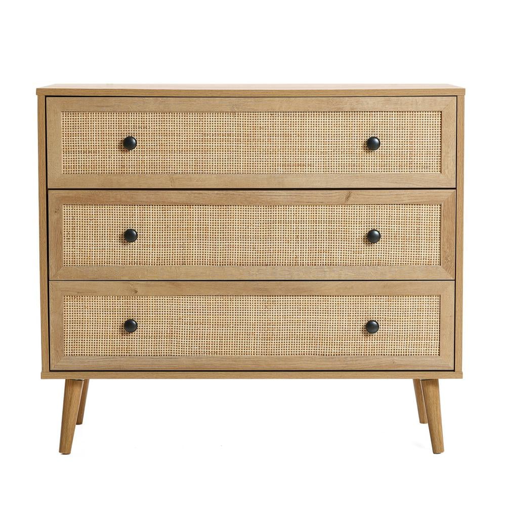 Light Oak Finish 3-Drawer Wood Dresser D920183