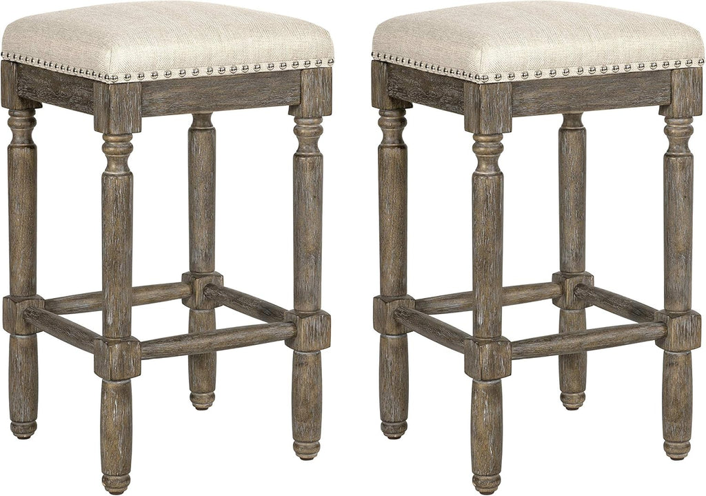 Taupe Barstool 26 Inch Seat Height Set of 1 O2874