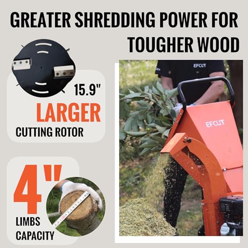 7 HP 212cc Gas Powered Wood Chipper Shredder Mulcher C407