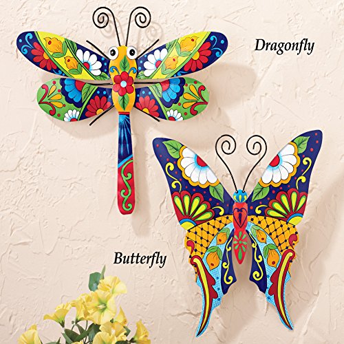 Colorful Metal Butterfly Garden Wall Art I144