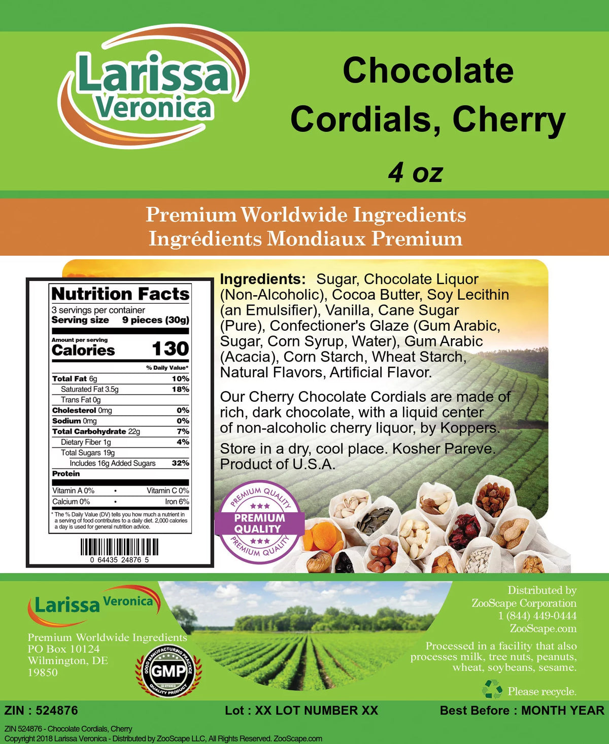 Chocolate Cordials Cherry 4 oz 3-Pack V903367