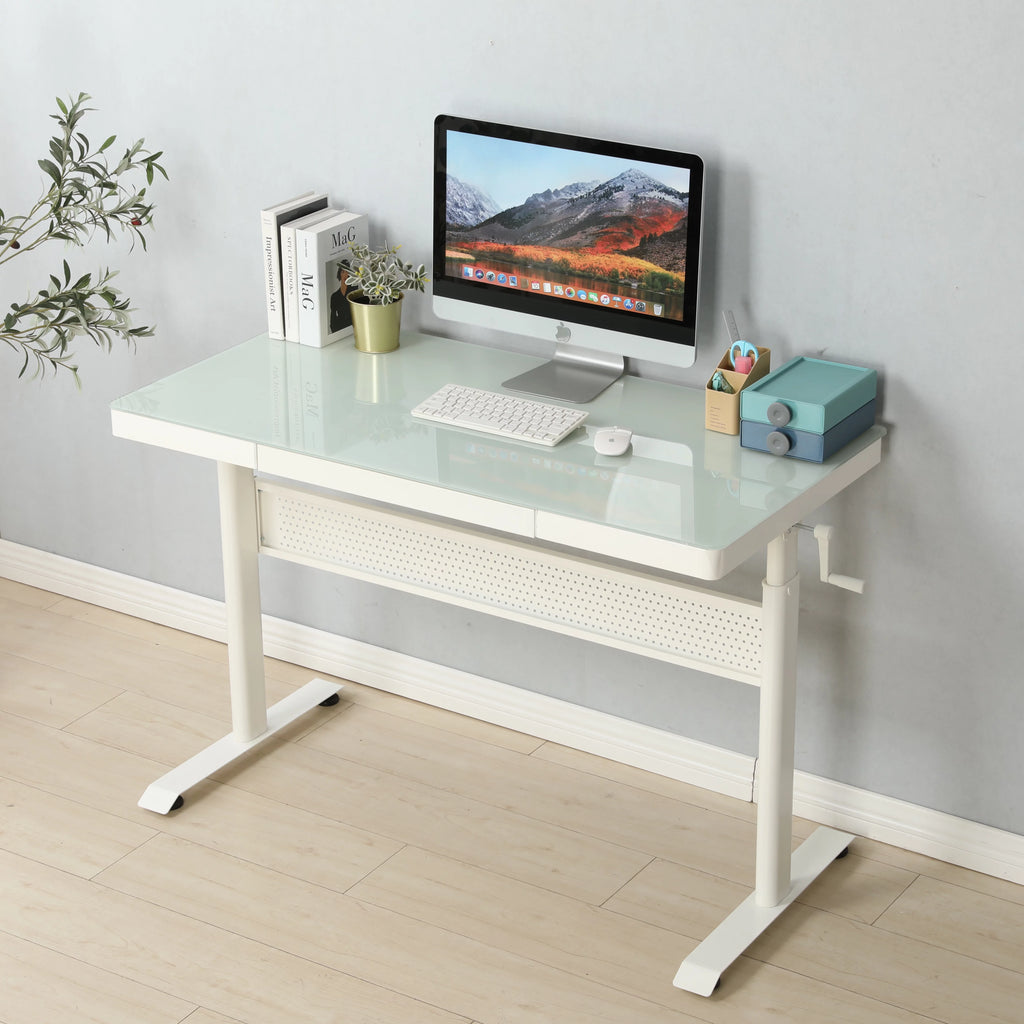 Adjustable Height Standing Desk with Metal Drawer A469060