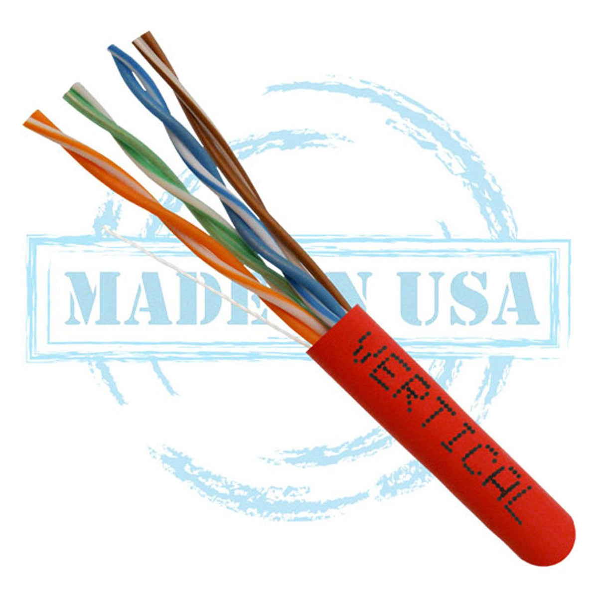 Cat5e UTP Bulk Ethernet Cable 1000ft Red E55678
