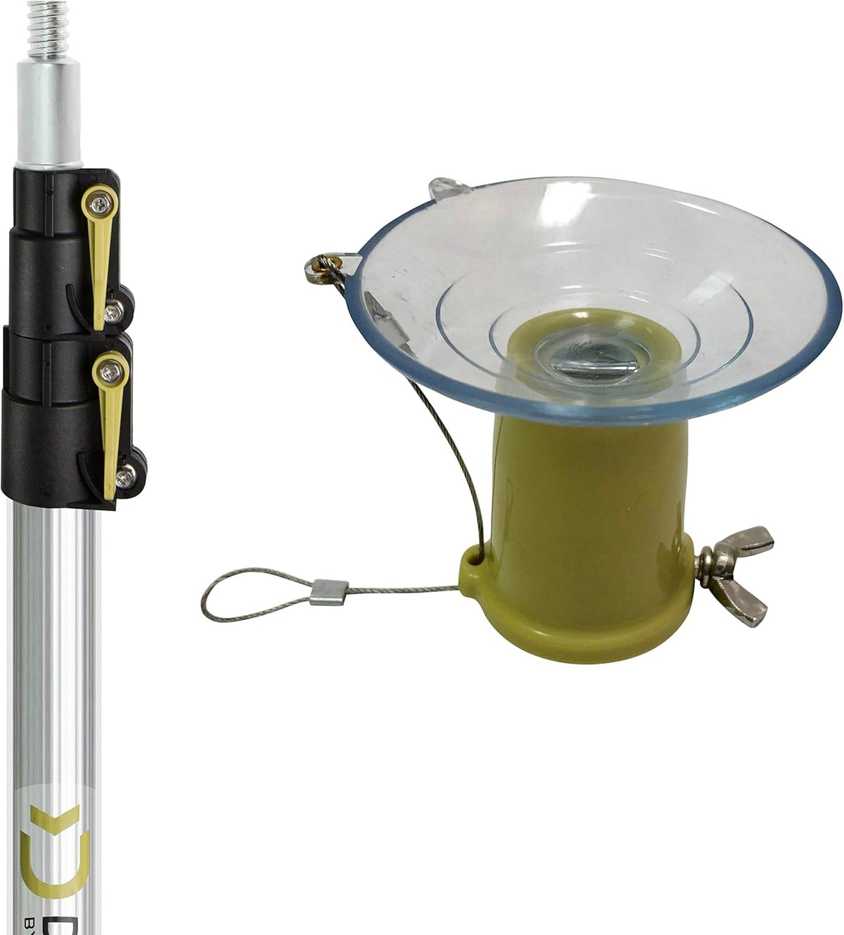 Light Bulb Changer with 7-30 Foot Telescopic Extension Pole, Suction Cup Style J256