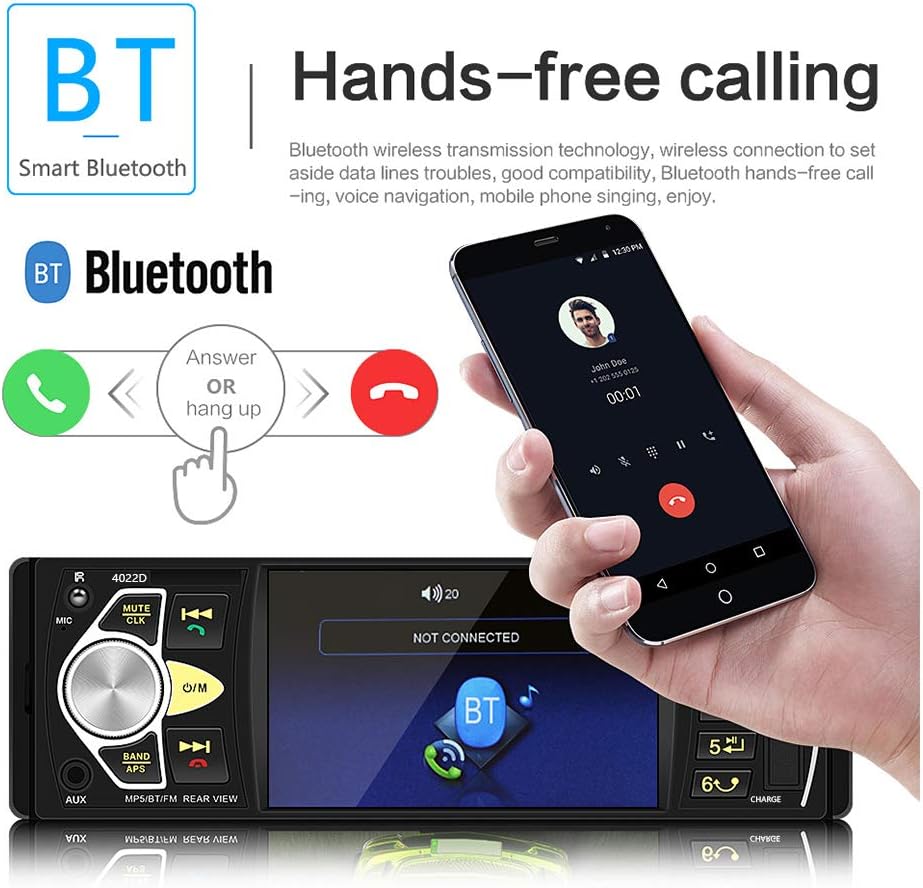 Single Din Car Stereo with Backup Camera U738