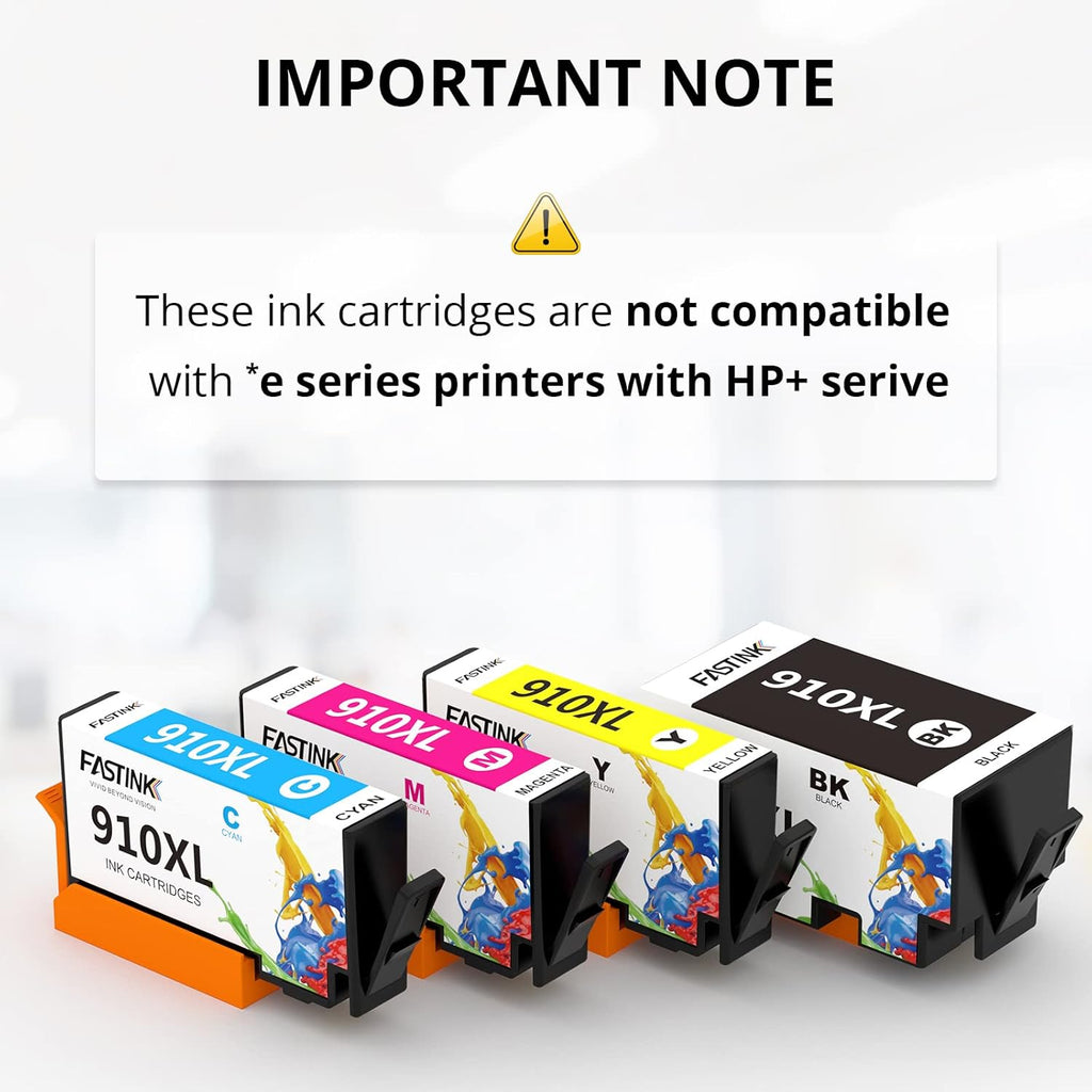 Remanufactured 910XL Ink Cartridges 4 Combo Pack Black Cyan Magenta Yellow Z98957