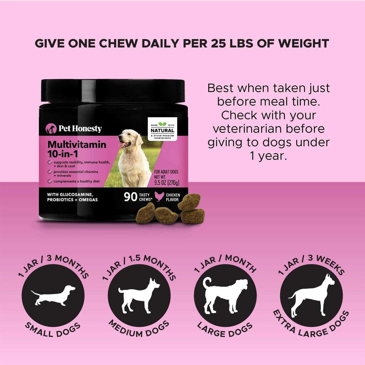 10 in 1 Multivitamin Glucosamine Soft Chews U631