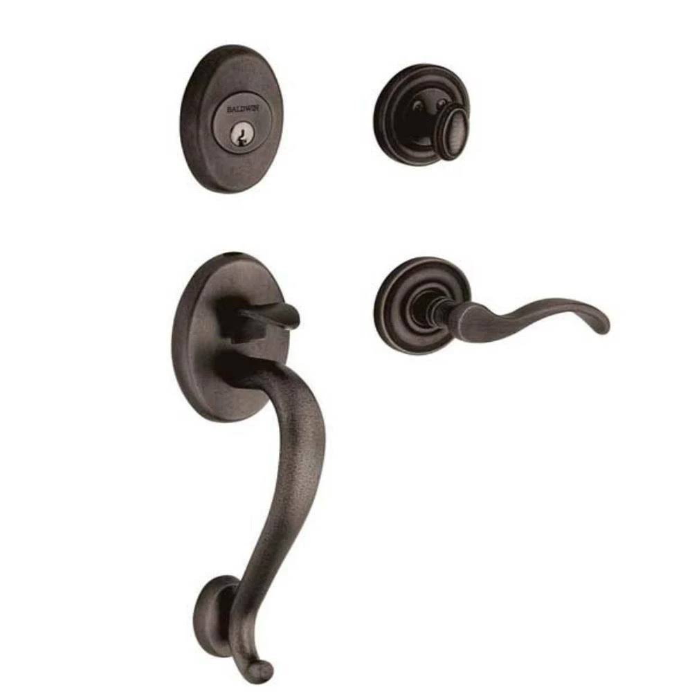 Distressed Oil-Rubbed Bronze Handleset with Classic Knob O18194