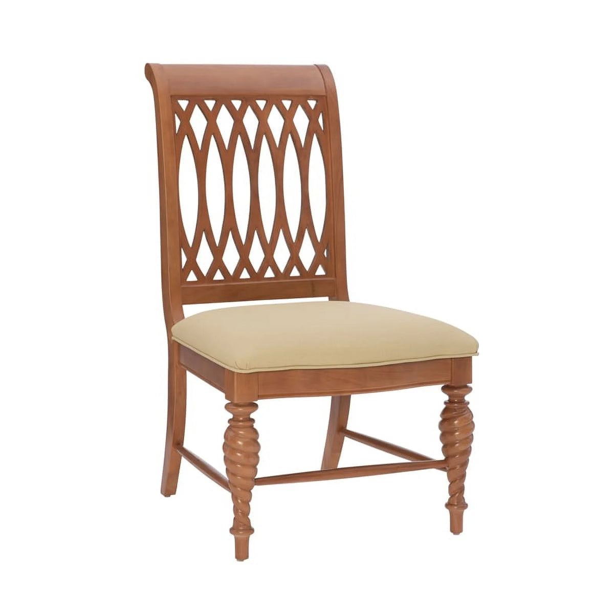 Natural Brown Faux Leather Chairs Set of 2 U273