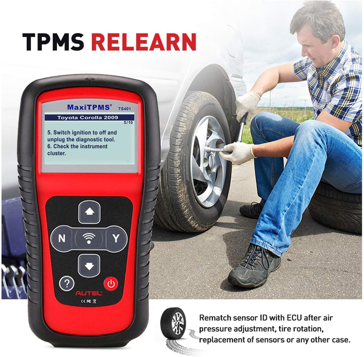 TPMS Relearn Tool for Sensor Activation Program 433/315 W58316