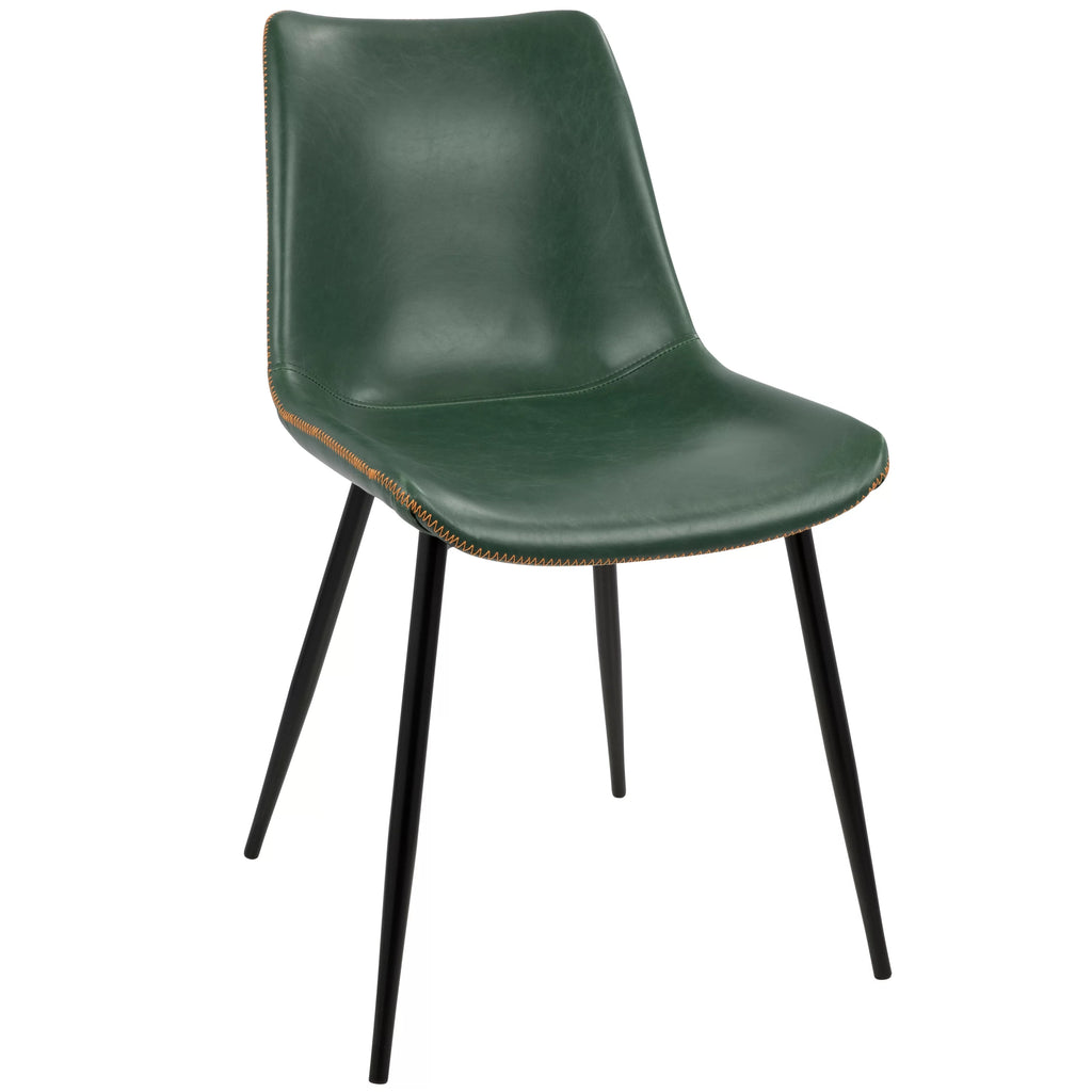 Grey Faux Leather Dining Chair Set of 2 A3037