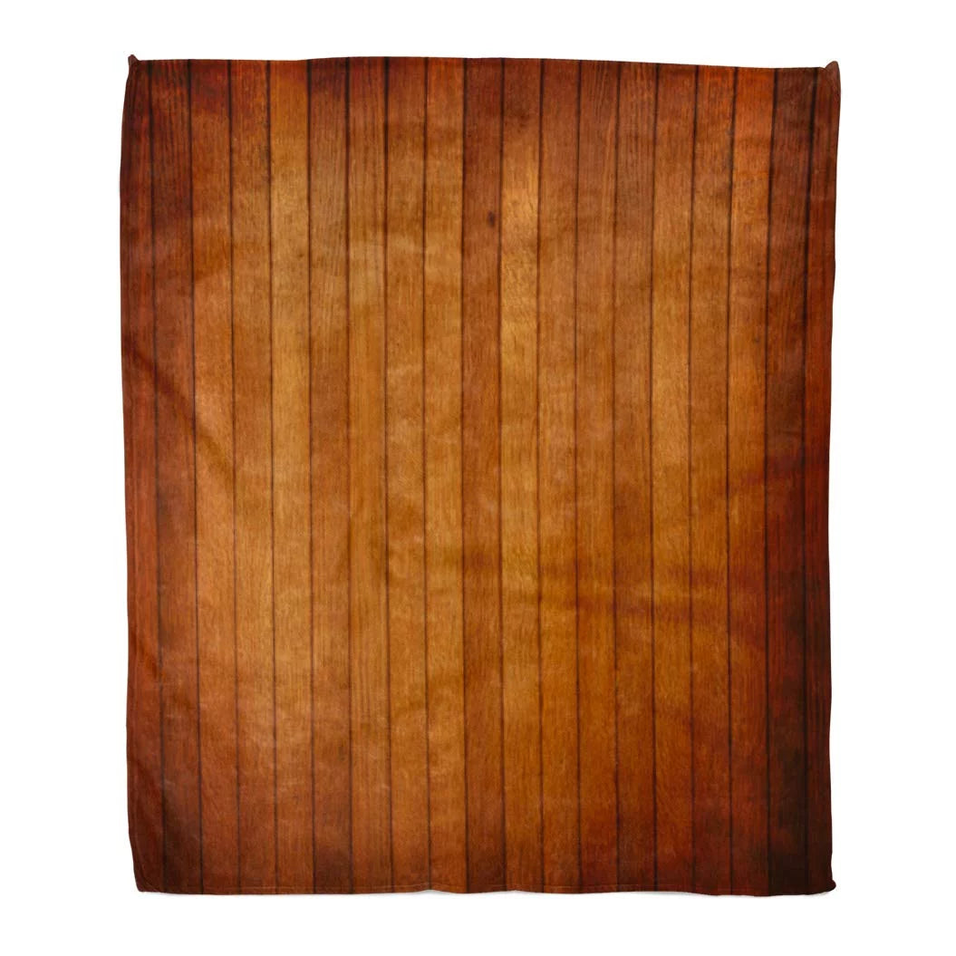 Brown Print Flannel Throw Blanket 50x60 Inches V978