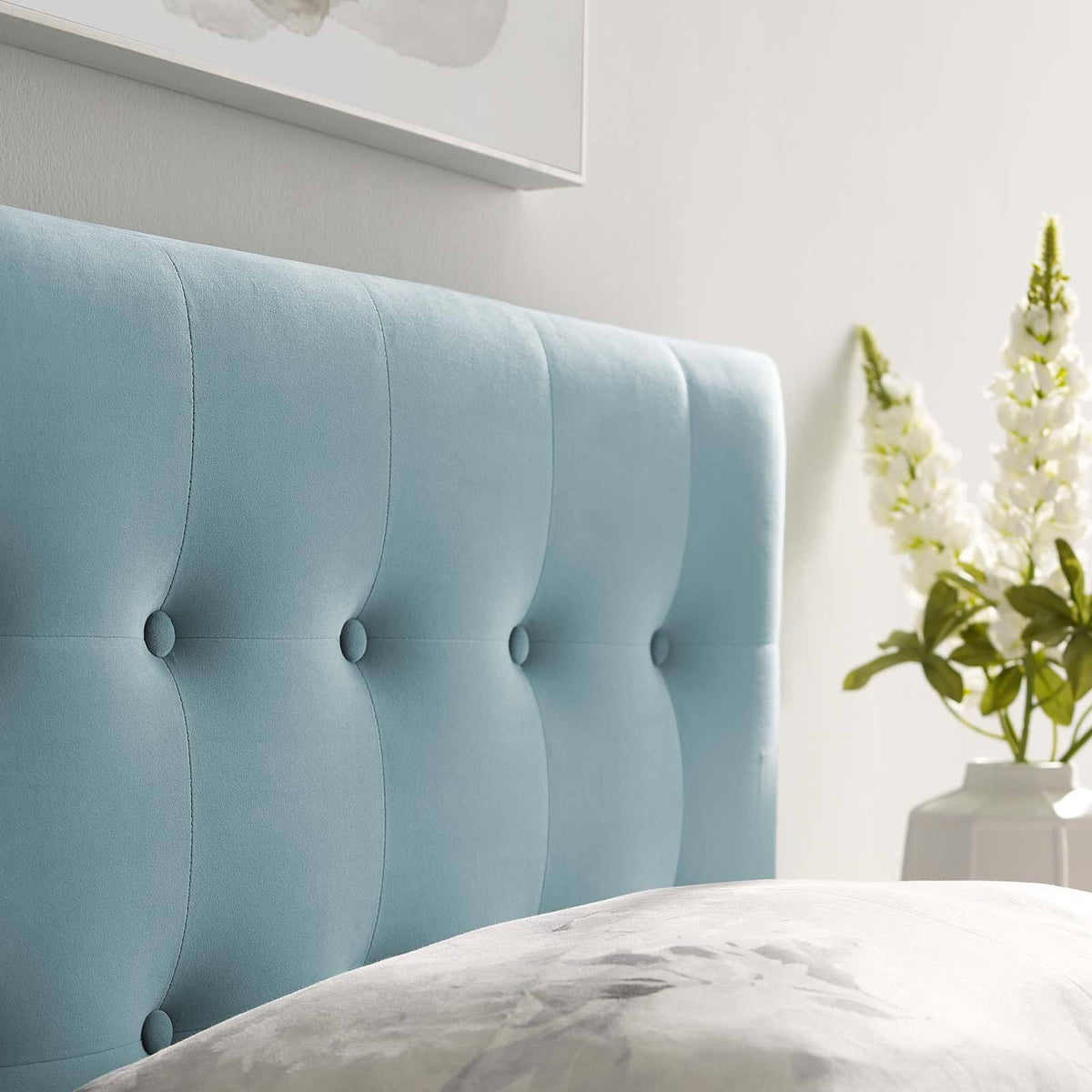 Pink Twin Tufted Velvet Headboard F94776