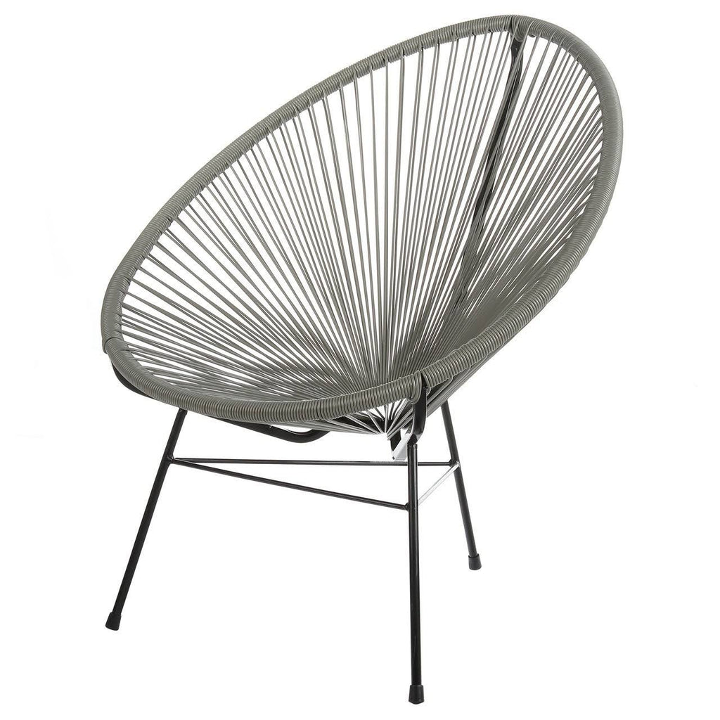 Grey Cord Outdoor Lounge Chair F67145