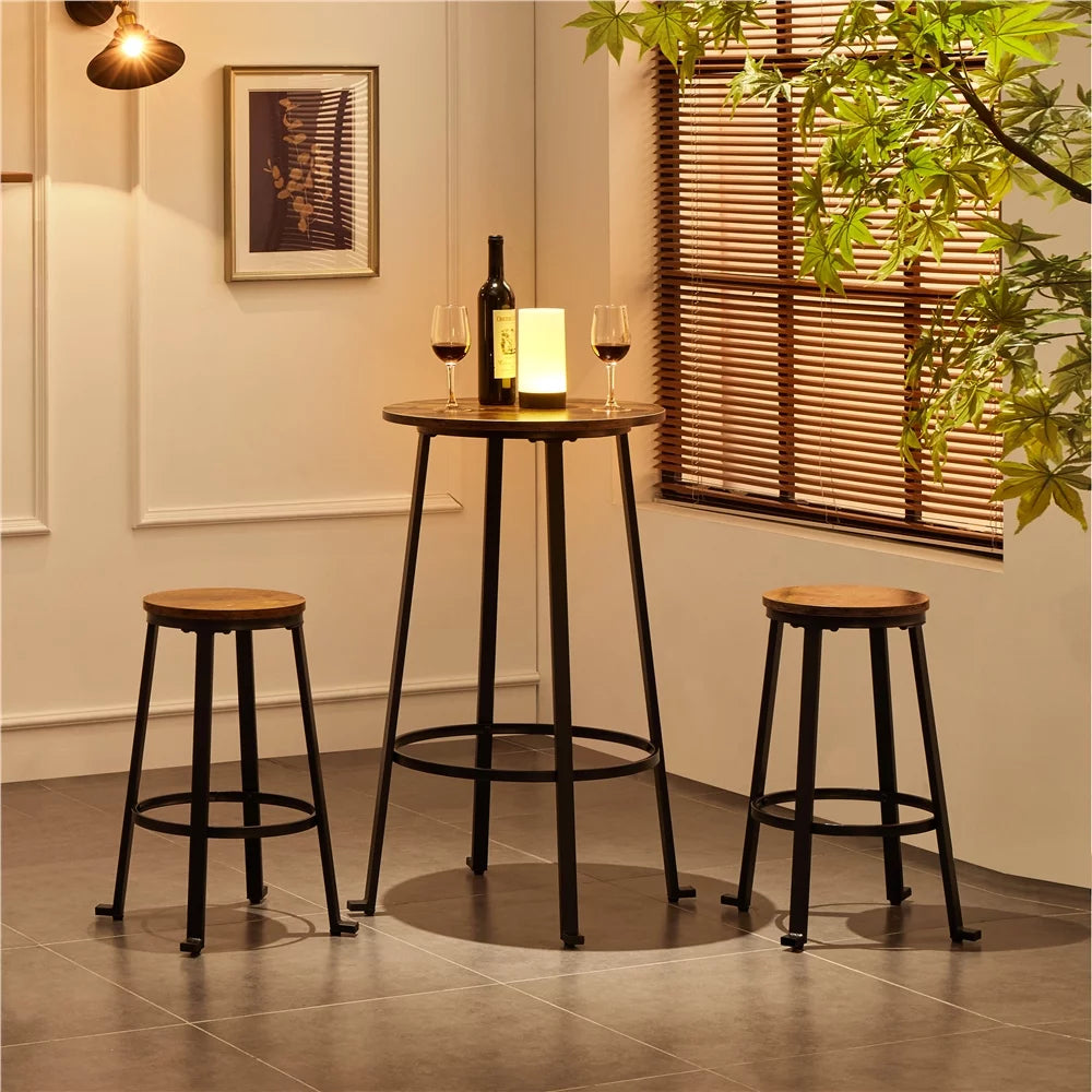 3 Piece Metal Dining Table Set Y95247