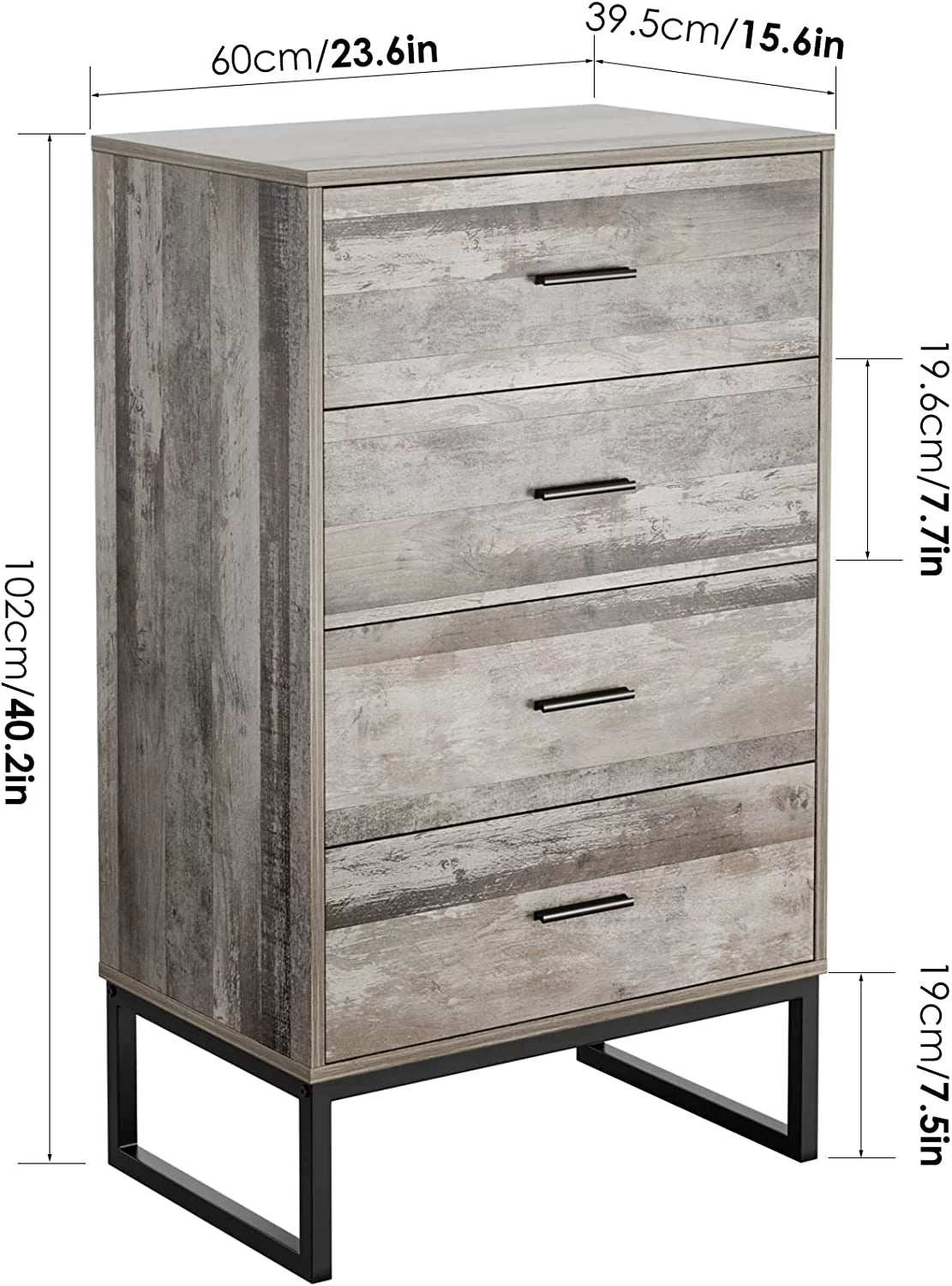 4 Drawer Wood Dresser U928325