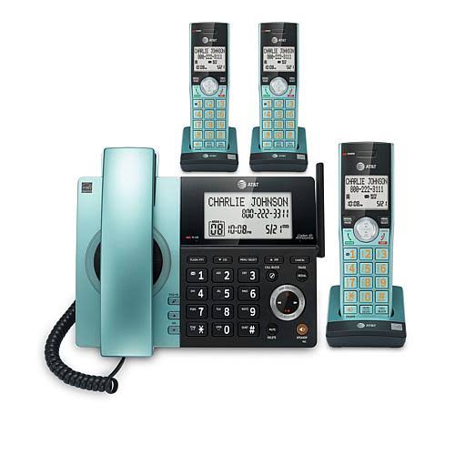 Silver/Black Corded/Cordless Phone with 3 Handsets X291