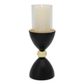 Black Pillar Candle Holder C144