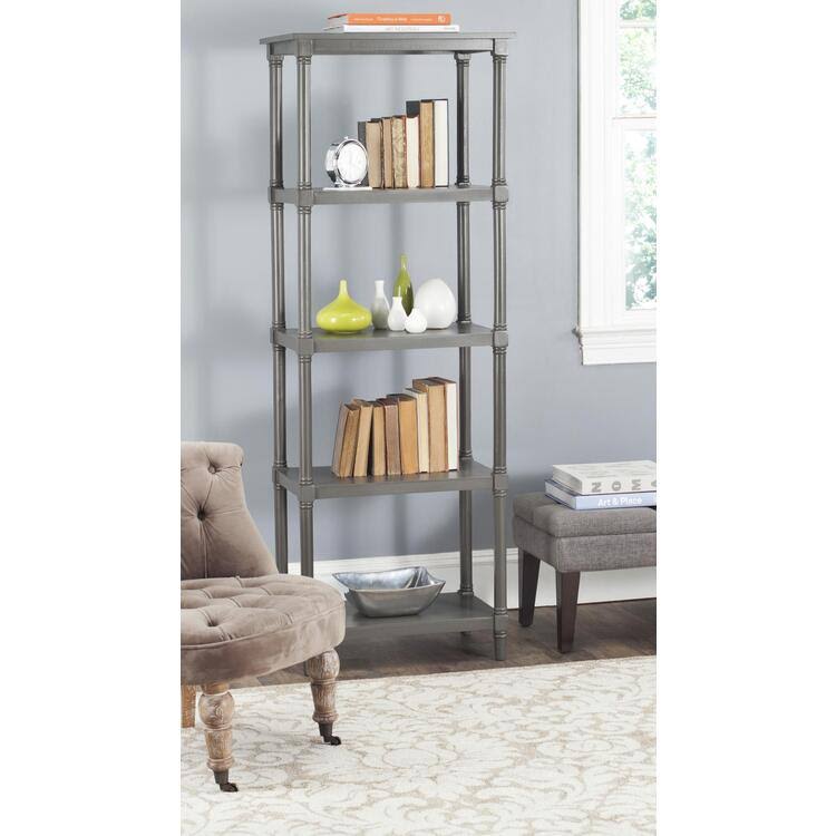 5 Tier Washed Natural Pine Bookcase N50822
