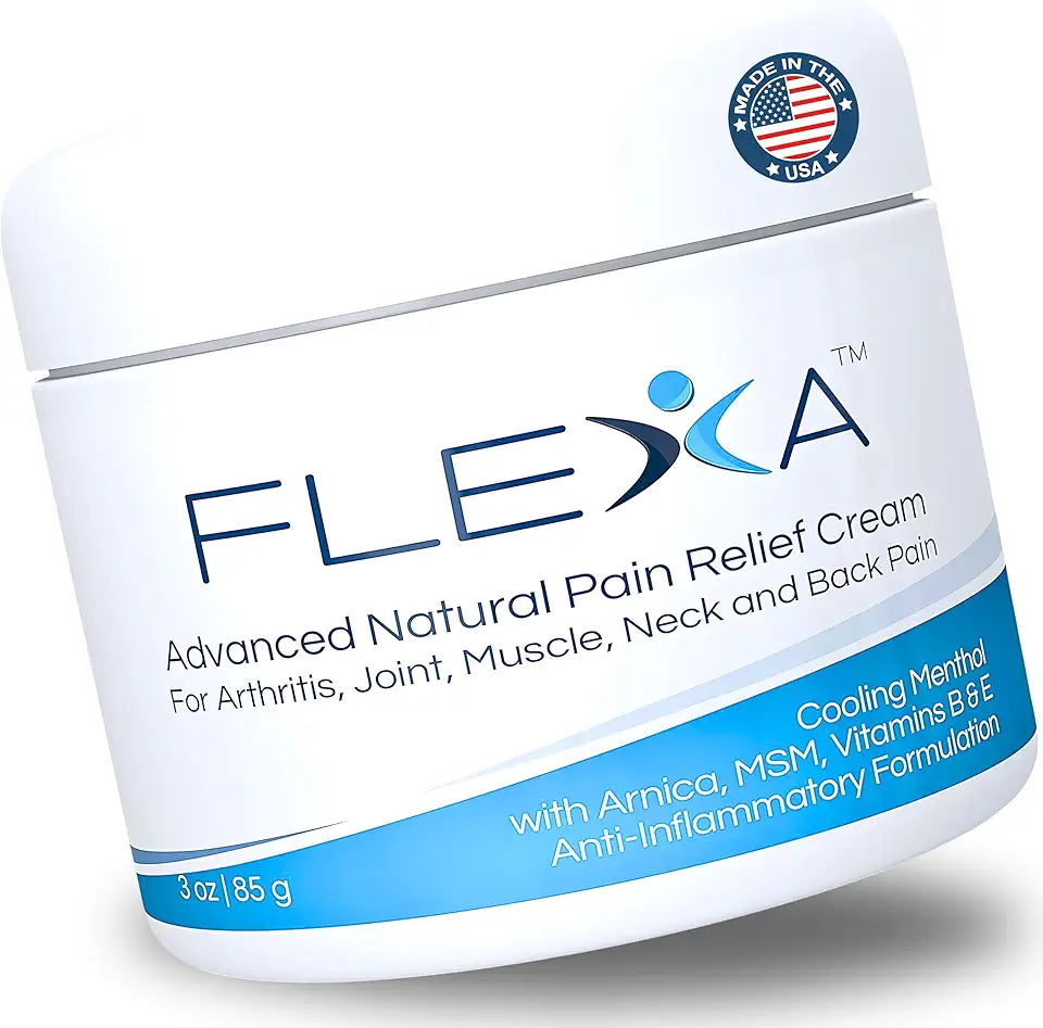 Natural Relief Cream with Arnica Menthol MSM and Tea Tree Oil 3 Oz Jar J8972