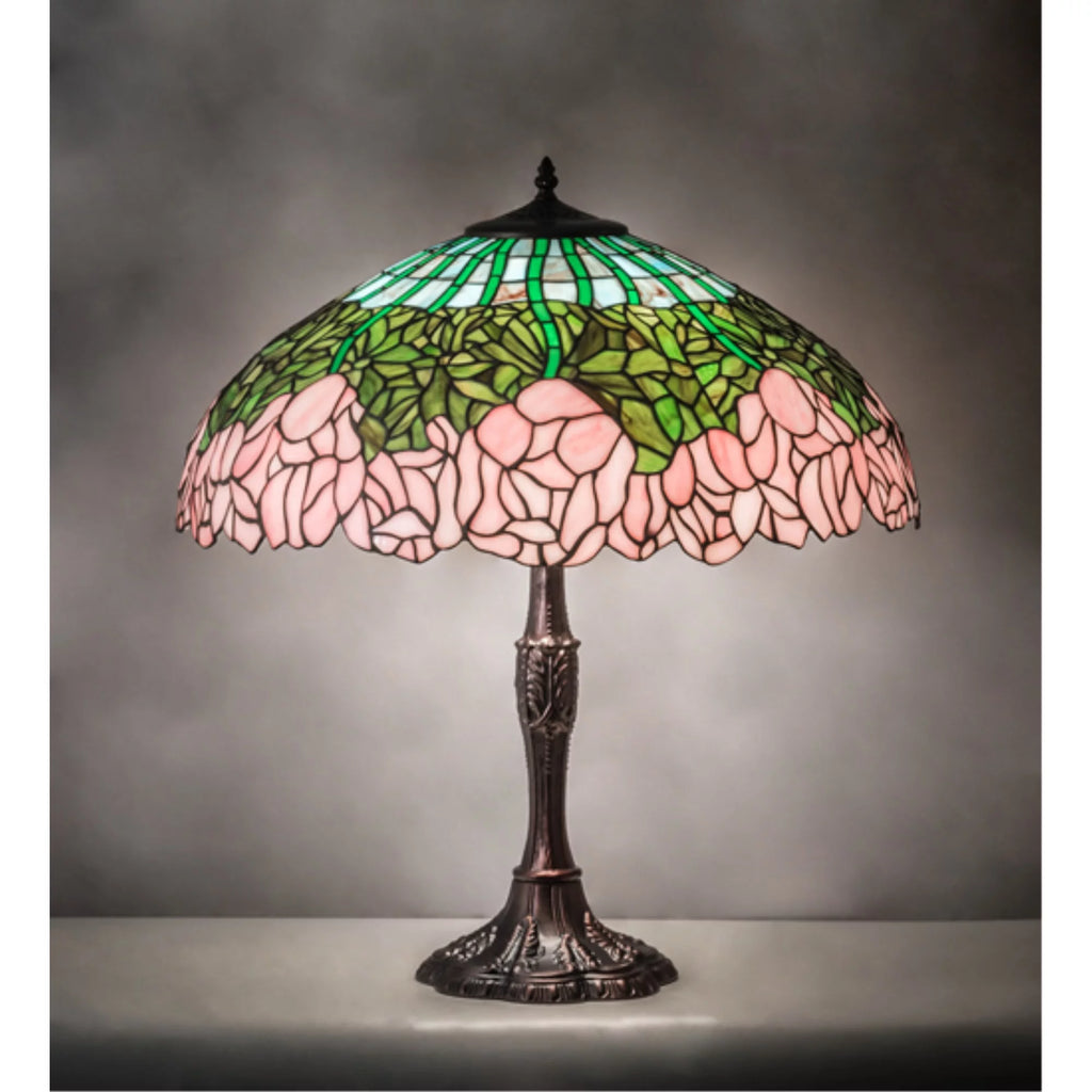26" High Tiffany Cabbage Rose Table Lamp A663