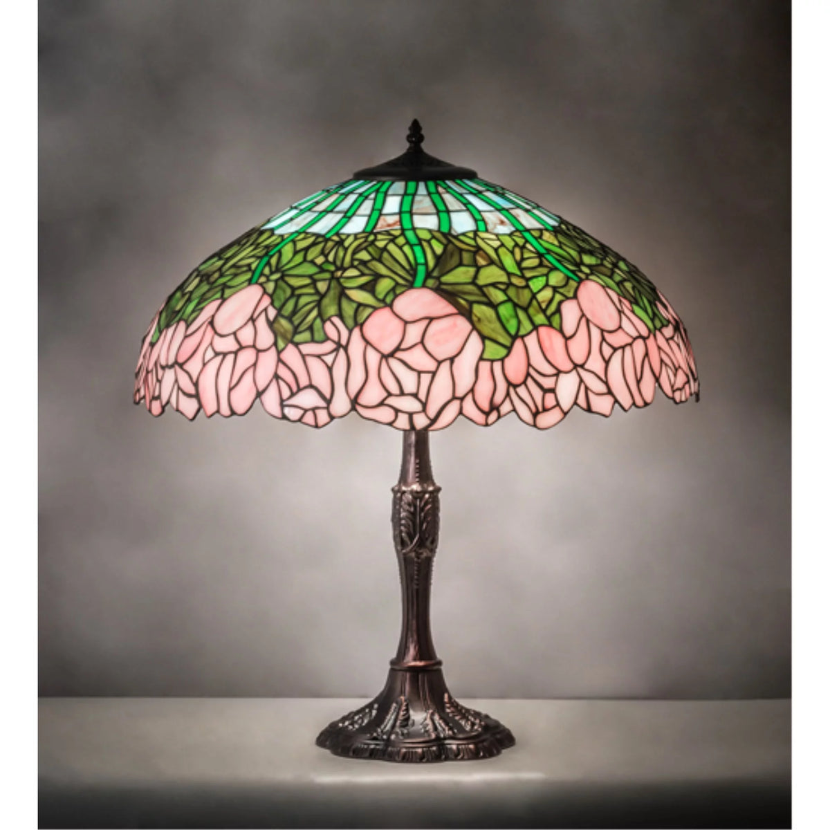 26" High Tiffany Cabbage Rose Table Lamp A663
