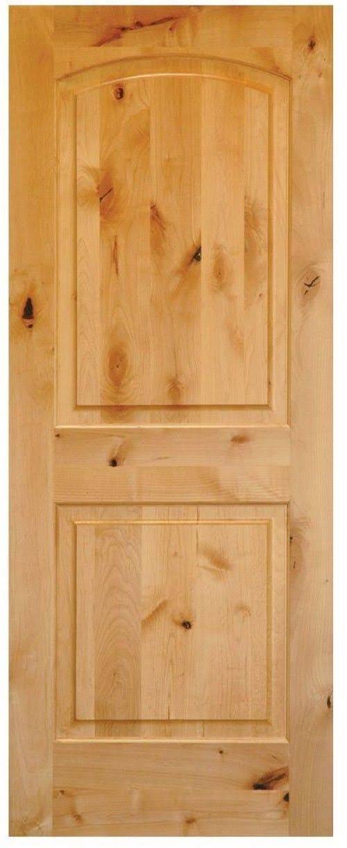 28 in. x 80 in. Rustic Knotty Alder 2-Panel Solid Door I67360