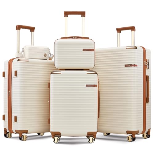 3 Piece Expandable Hard Shell Suitcase Set with Spinner Wheels and TSA Lock C353122