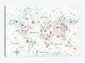 Canvas Wall Decor Prints World Map Art N546