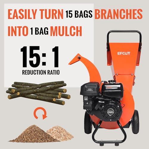 7 HP 212cc Gas Powered Wood Chipper Shredder Mulcher C407
