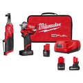 12V Lithium-Ion Brushless Cordless 3/8 in. Impact Wrench Kit & 3/8 in. Ratchet T626657
