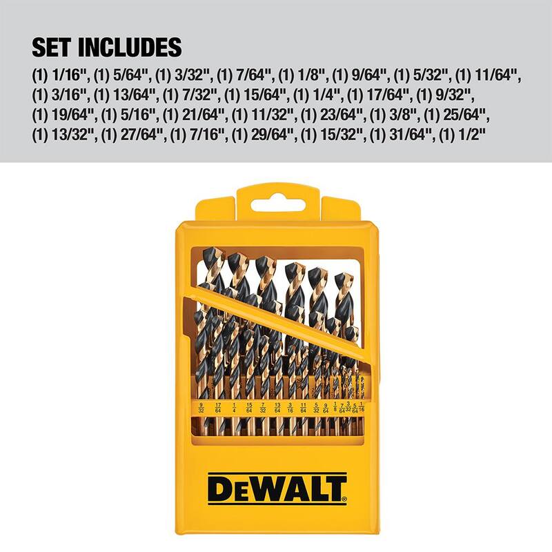 Black and Gold Drill Bit Set 29-Piece G9164