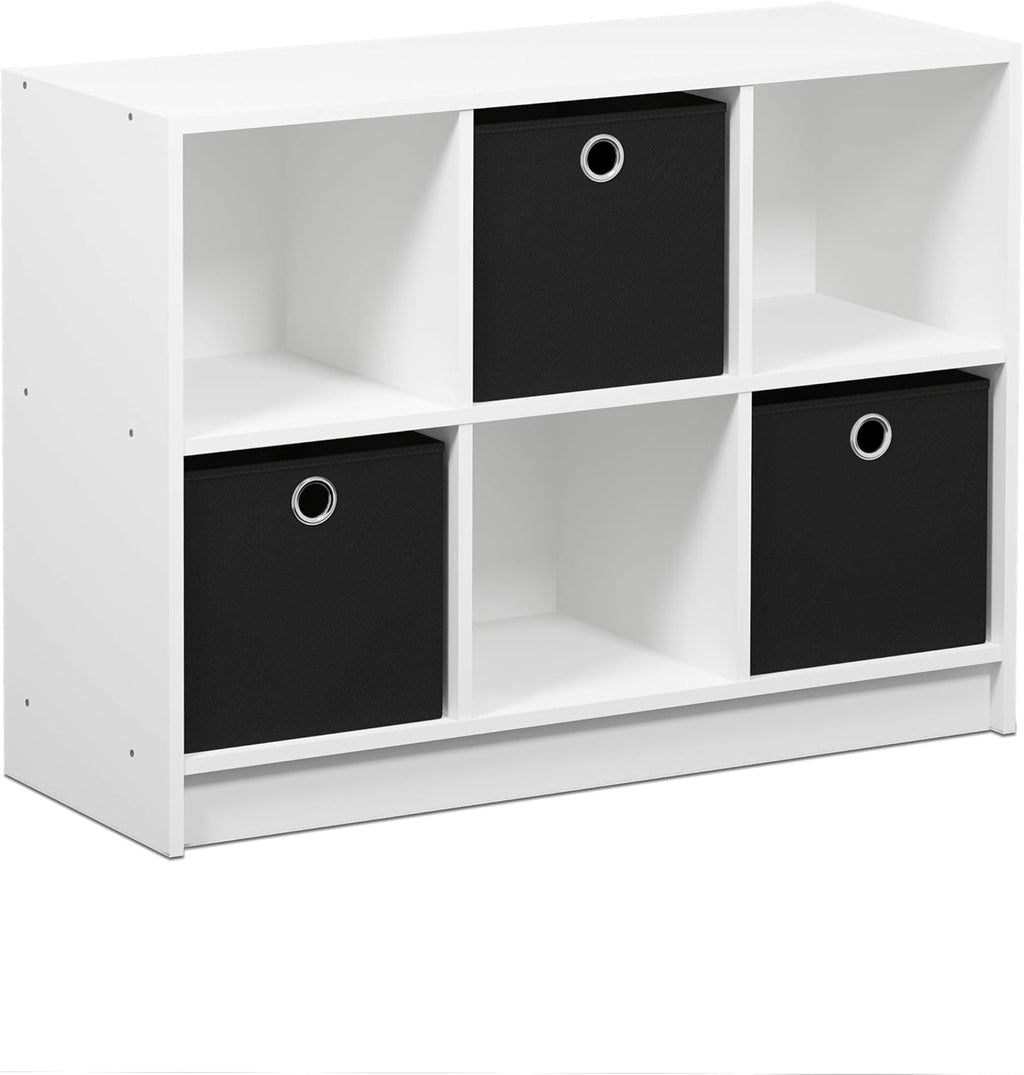 3x2 Bookcase Storage with Bins, Light Cherry/Ivory, Pack of 2 V469312