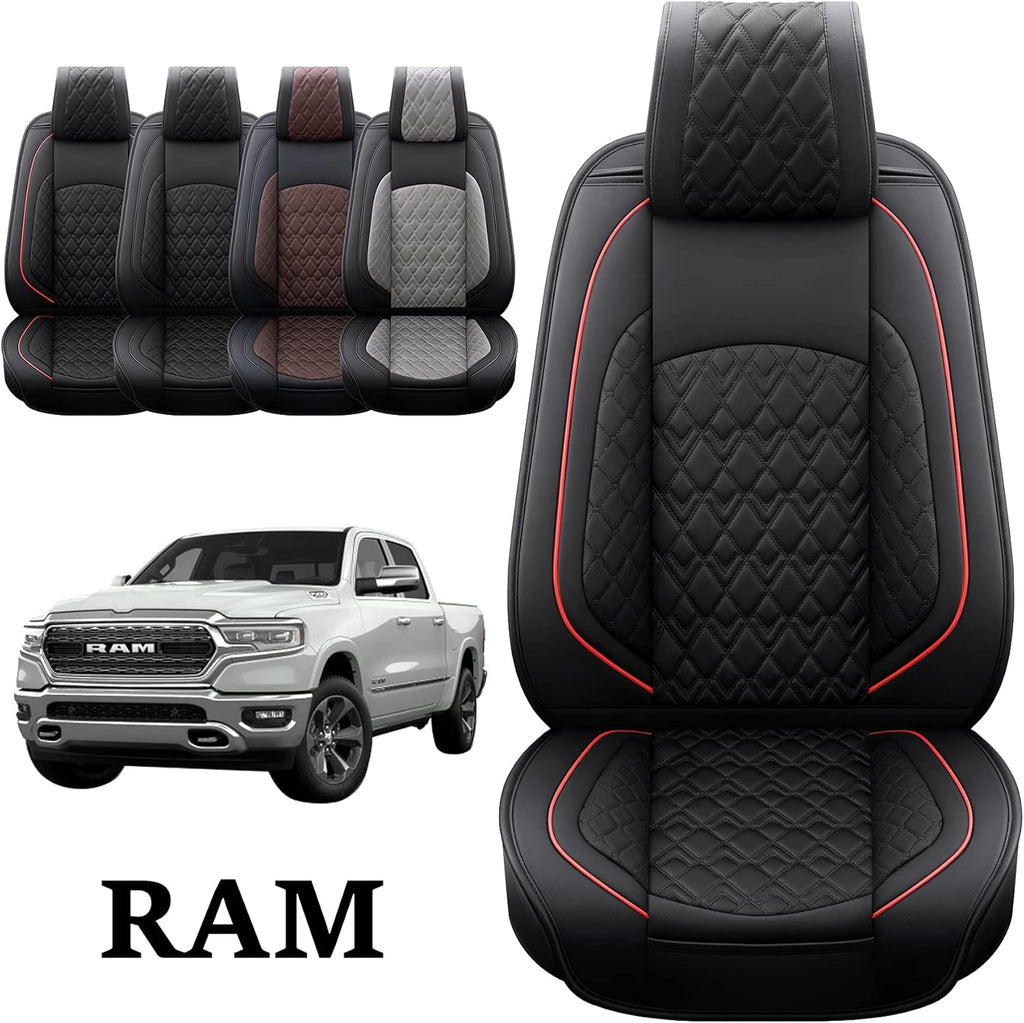 2 Pcs Front Waterproof Synthetic Leather Car Seat Covers P9478
