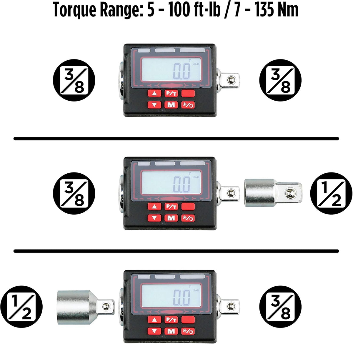 1/2-Inch Digital Torque Adapter Y371