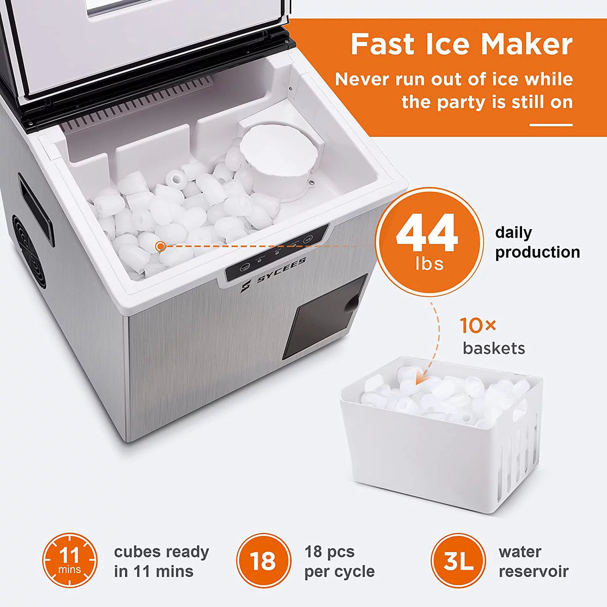 2-in-1 Countertop Ice Maker Machine & Ice Shaver G334062