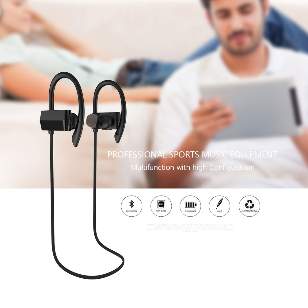 Black Bluetooth Wireless Sports Earphones F872