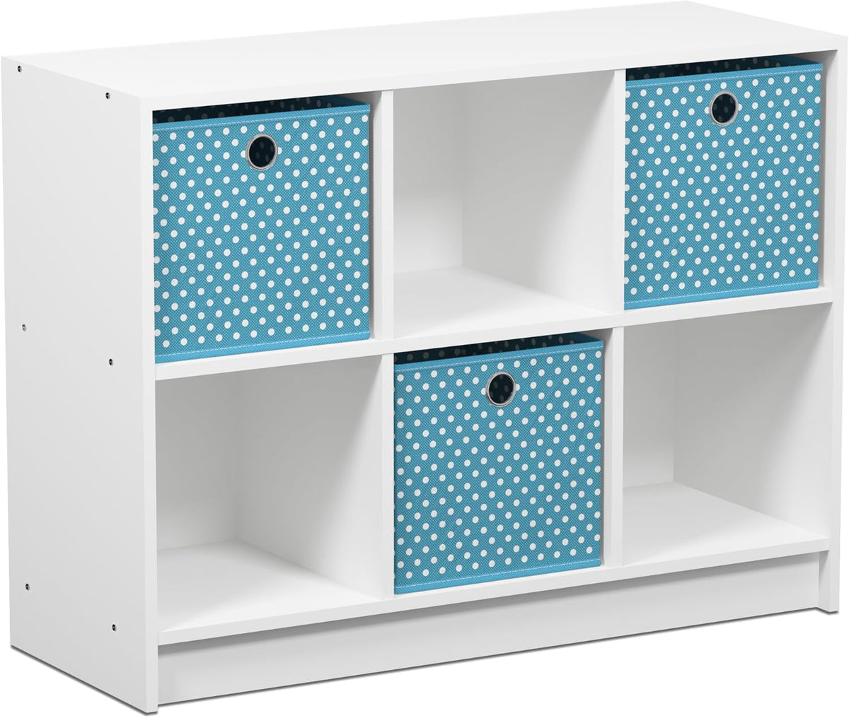 3x2 Bookcase Storage with Bins, Light Cherry/Ivory, Pack of 2 V469312