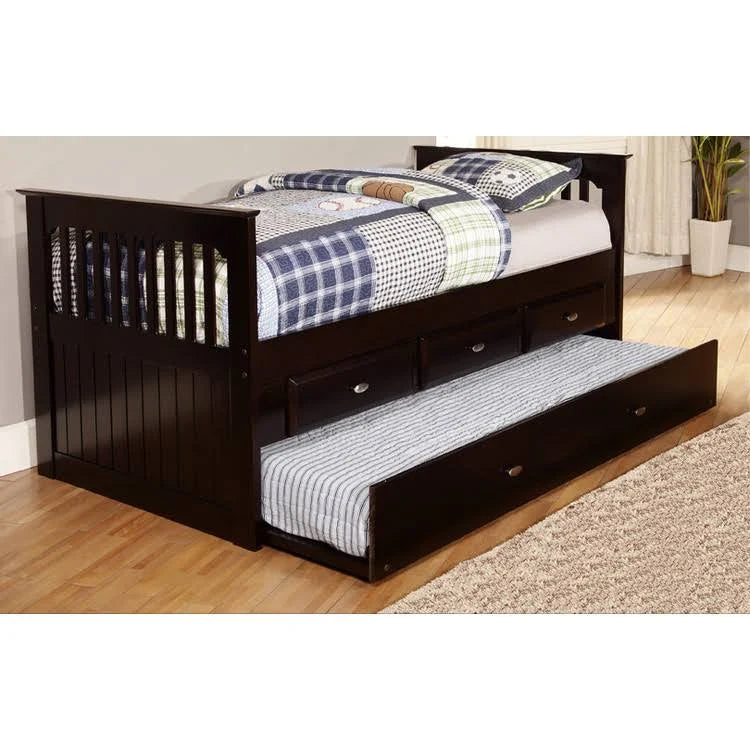 Twin Rake Bed Espresso S533822