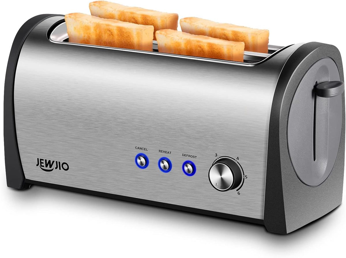 Stainless Steel 4 Slice Toaster with Extra Wide Slot H187611