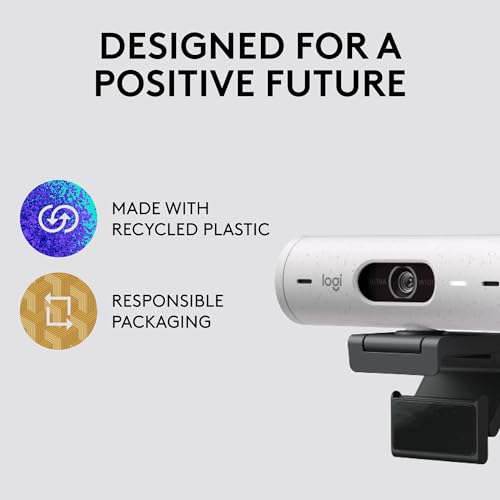 Full HD Webcam with Auto Light Correction, Privacy Cover, USB-C Cable - Rose U4751
