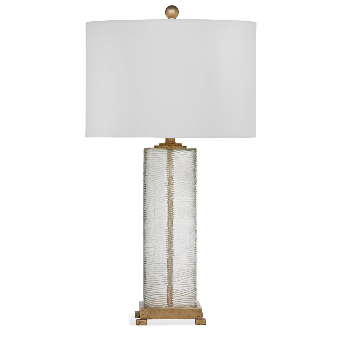 White and Gold Glass Table Lamp R8151