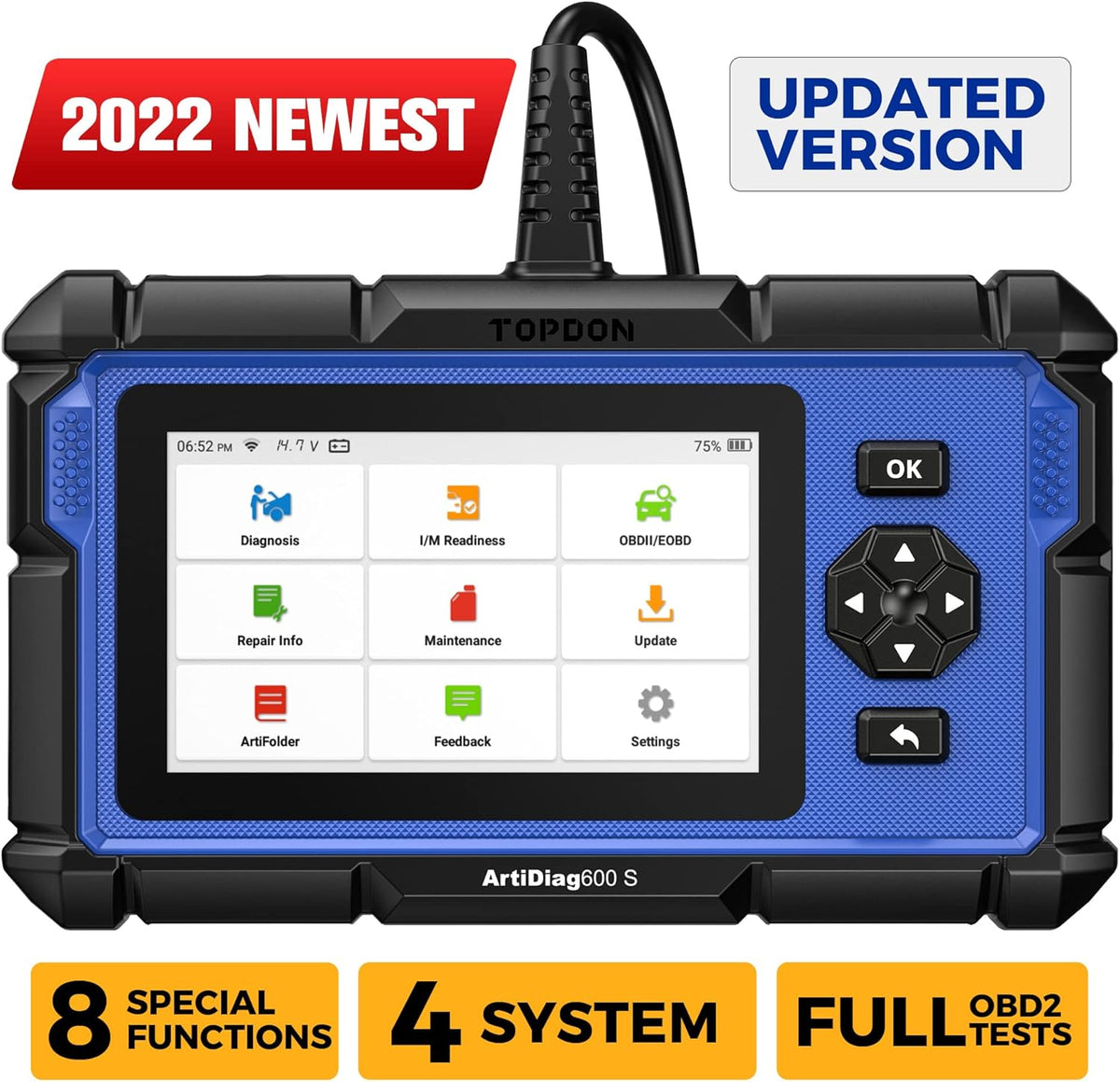 OBD2 Scanner Code Reader with 8 Reset Service B863835